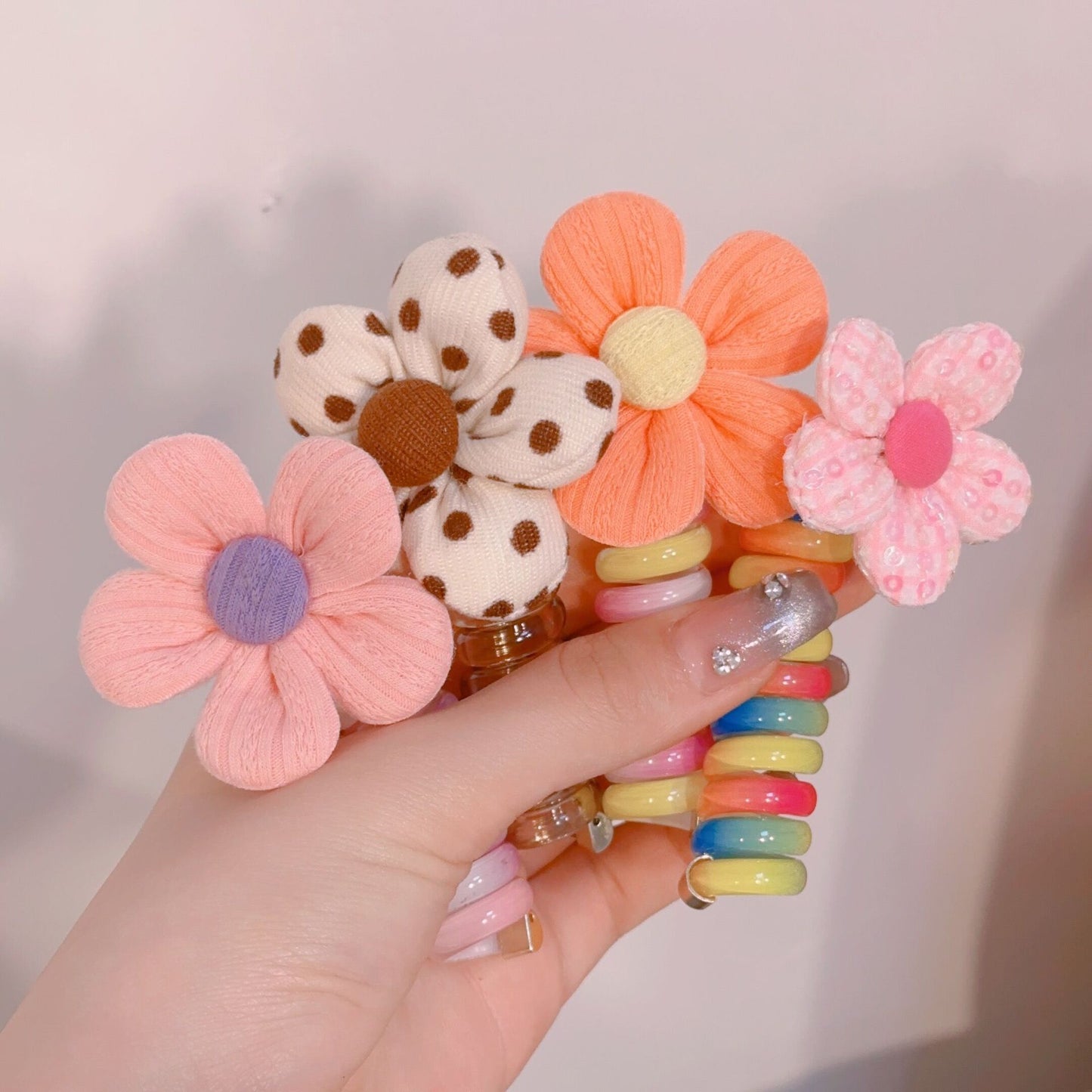 Colorful Telephone Wire Hair Bands for Kids (3 pieces)