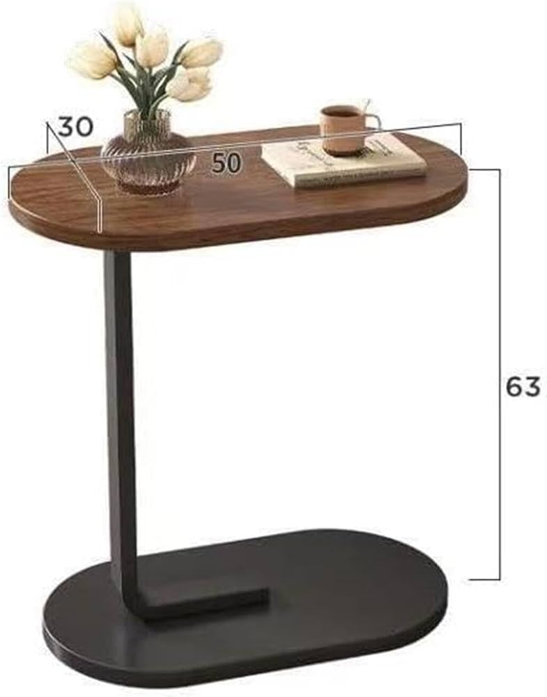 Premium C-Shaped Wooden Side Table