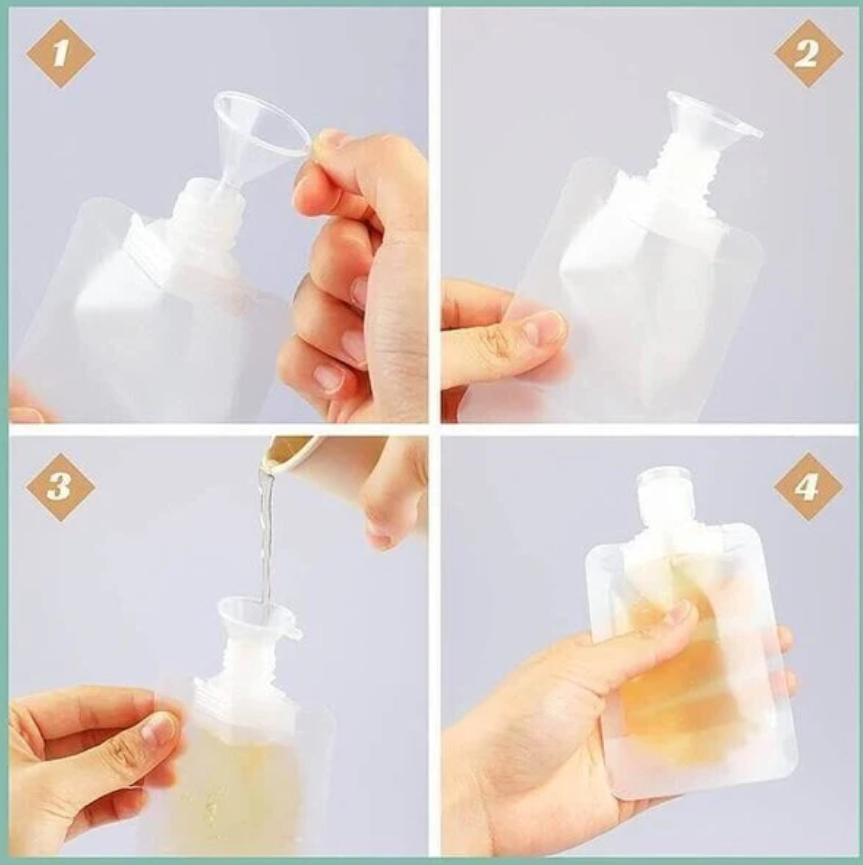 Portable Travel Fluid Bag (Pack Of 10)