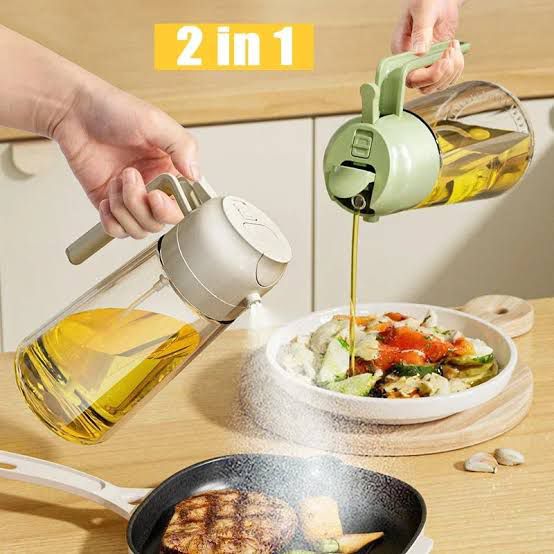 2 in 1 Oil Spray Bottle And Dispenser