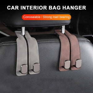 Leather Double Hook Car Seat Back
