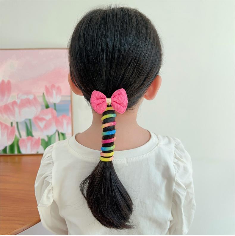 Colorful Telephone Wire Hair Bands for Kids (3 pieces)