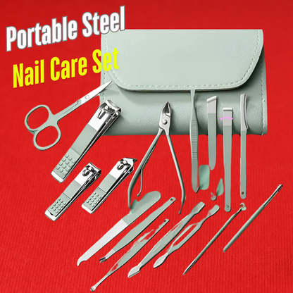 Portable Steel Nail Care Set
