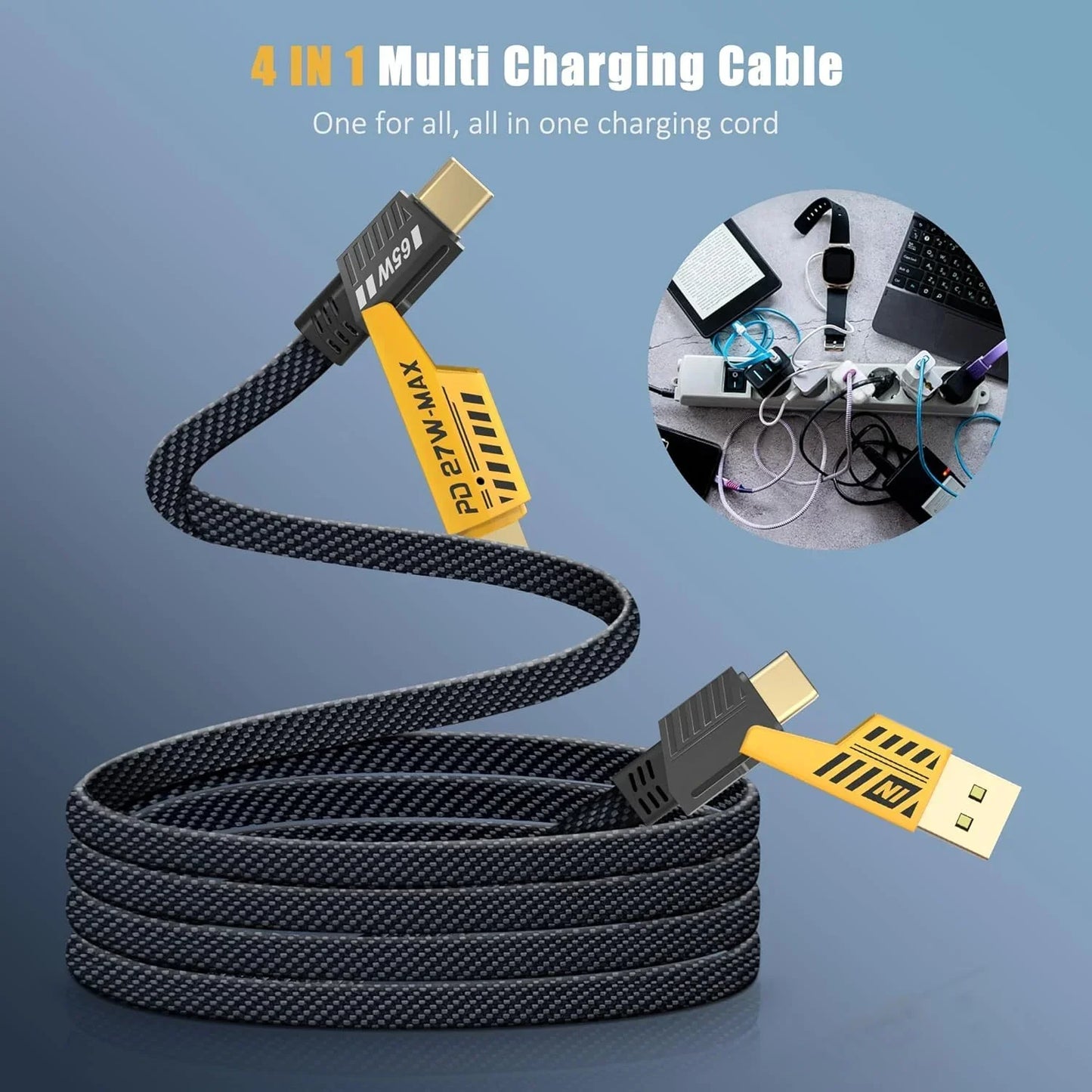 Multi Function 4 in 1 Fast Charging Data Cable