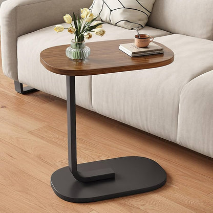 Premium C-Shaped Wooden Side Table