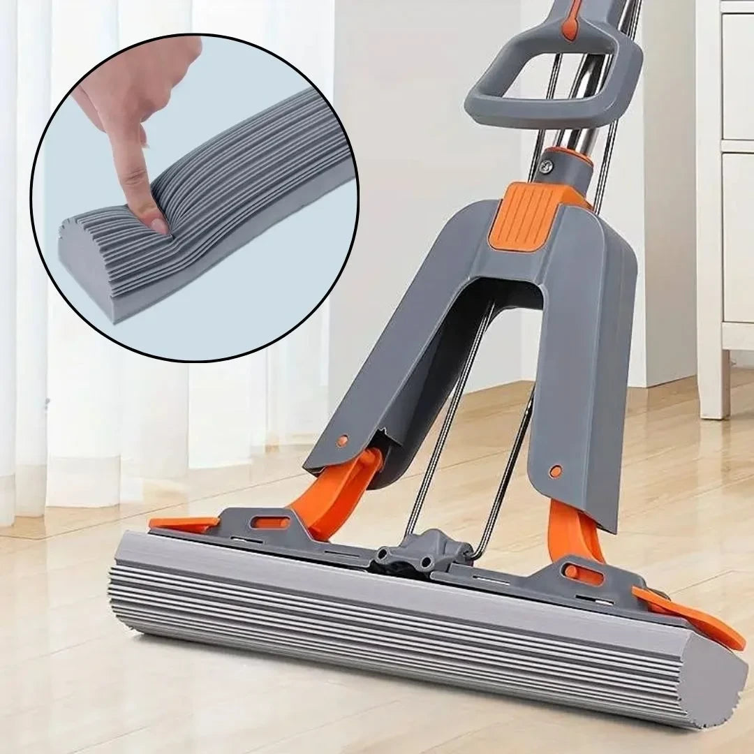Squeezable Cleaning Mop With Sponge