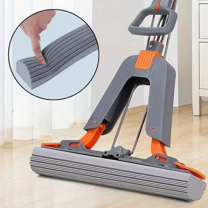 Squeezable Cleaning Mop With Sponge