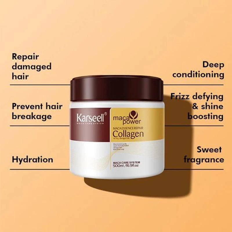 Karseell Collagen Hair Mask Repair Dry Hair Improve Frizz Baking Cream Smooth
