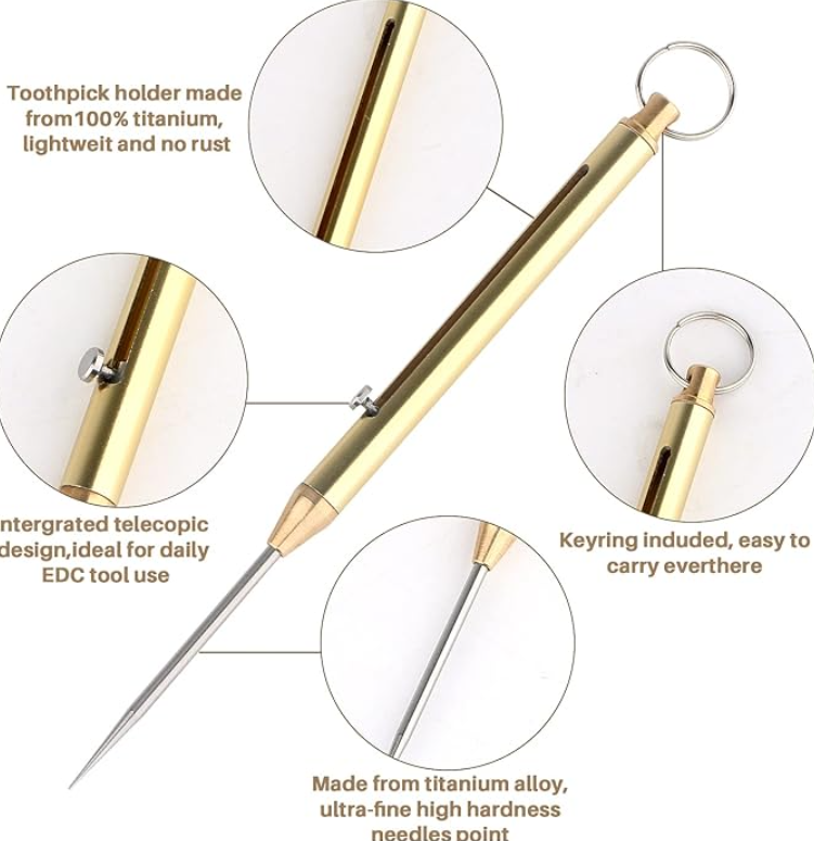 Retractable Titanium Toothpick
