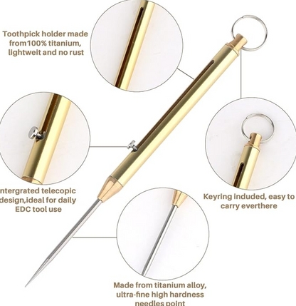 Retractable Titanium Toothpick