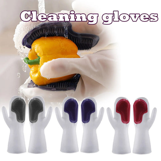 SILICON DISHWASHING GLOVES (1 PAIR)