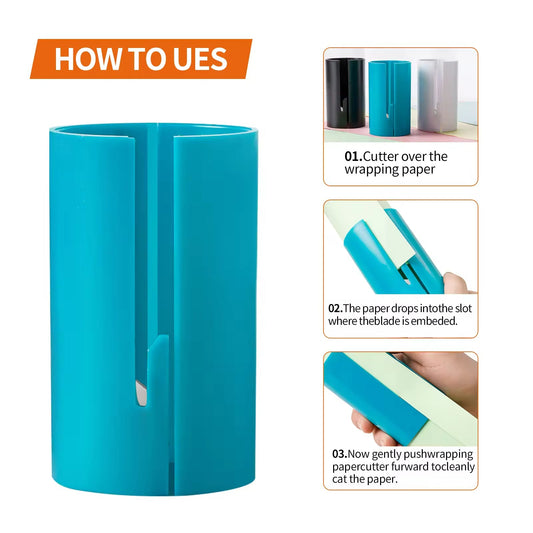 Art Sliding Birthday Wrapping Paper Cutter (Pack Of 2)