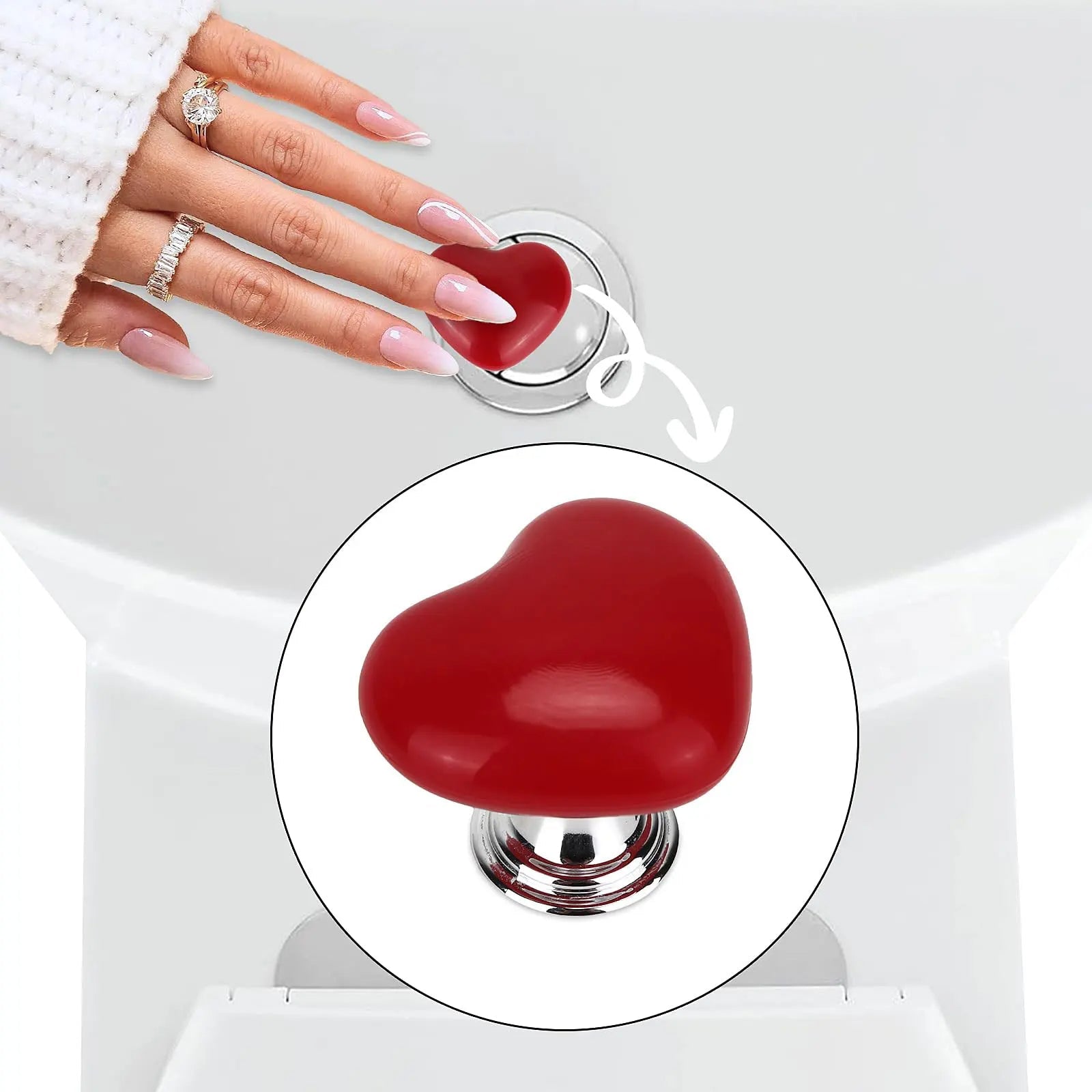 Heart Shaped Toilet Press (Pack of 10)